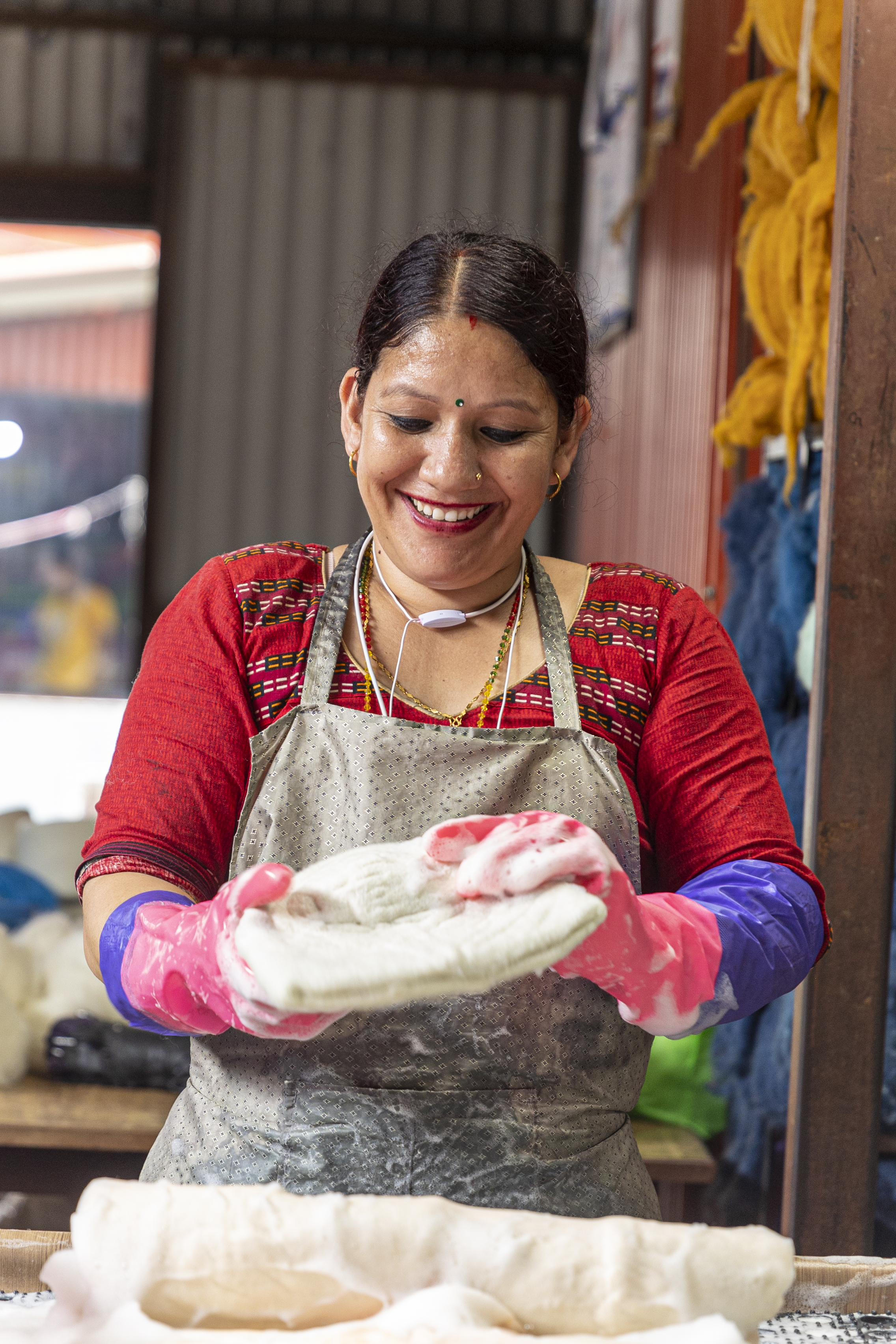 women artisans felting
